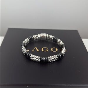 LAGOS Caviar Bracelet - Silver and Black